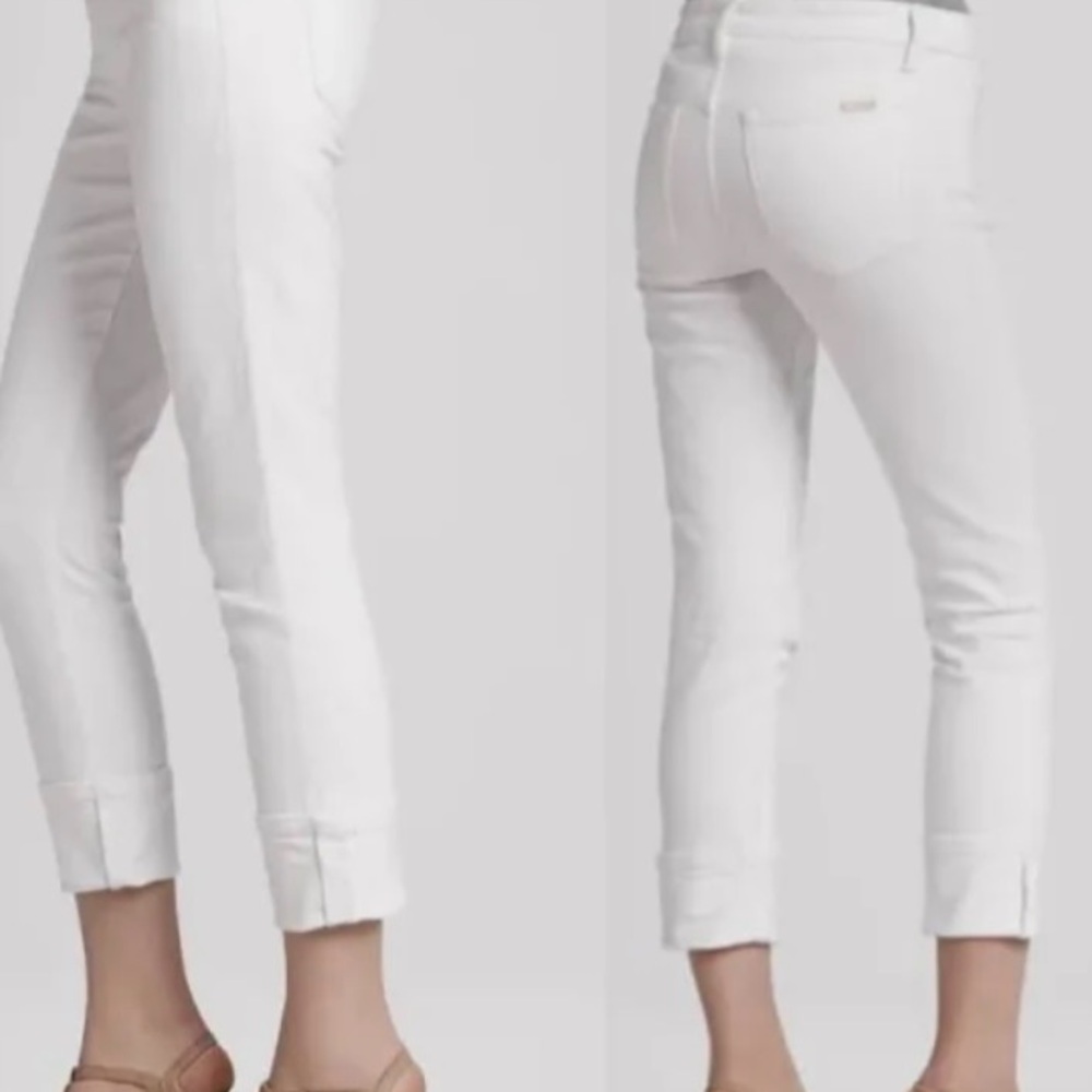 Joe’s Jeans White Flawless Cuff Crop Jeans NWT size 24